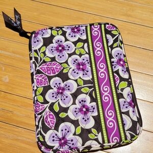 Vera Bradley Plum Petals Floral Tablet Book Padded Sleeve Pouch Case Holder New